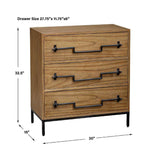 Modern European furniture - Mango Wood 3-Drawer Accent Chest - www.oroa.com