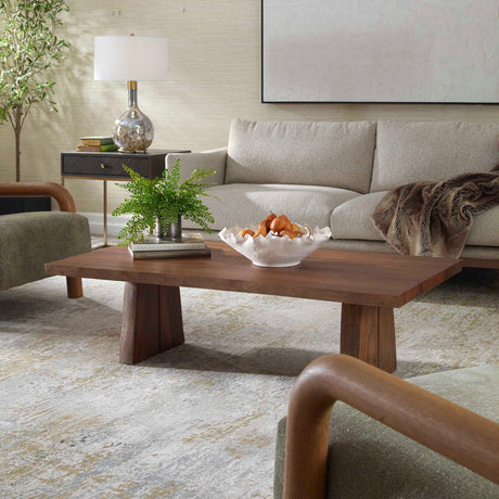 Modern European furniture - Solid Suar Wood Coffee Table - www.oroa.com