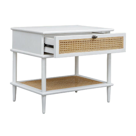 Modern European furniture - Rattan Cane 1-Drawer Side Table - www.oroa.com