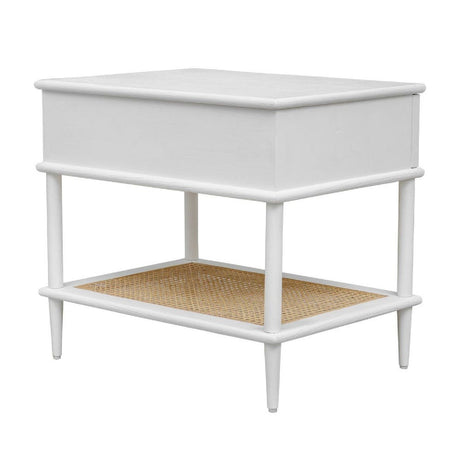 Modern European furniture - Rattan Cane 1-Drawer Side Table - www.oroa.com