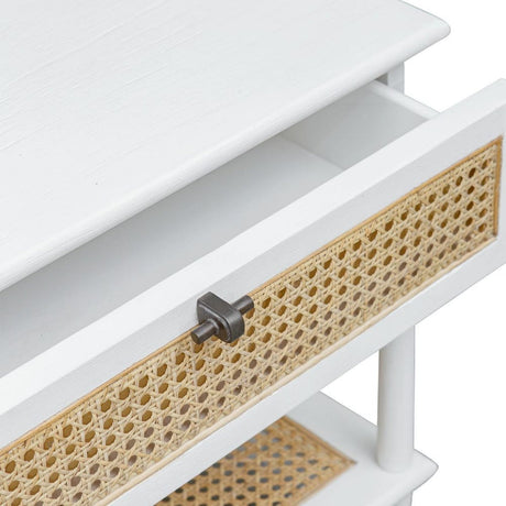 Modern European furniture - Rattan Cane 1-Drawer Side Table - www.oroa.com