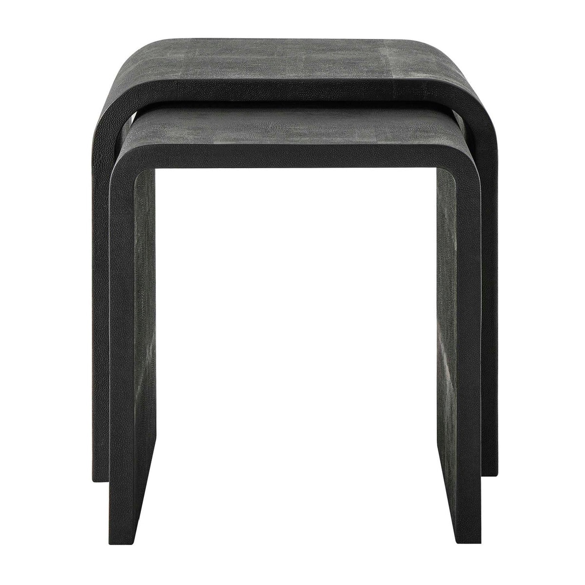 Gray Shagreen Nesting Side Tables (2) by Uttermost Interpose, alternate view 3