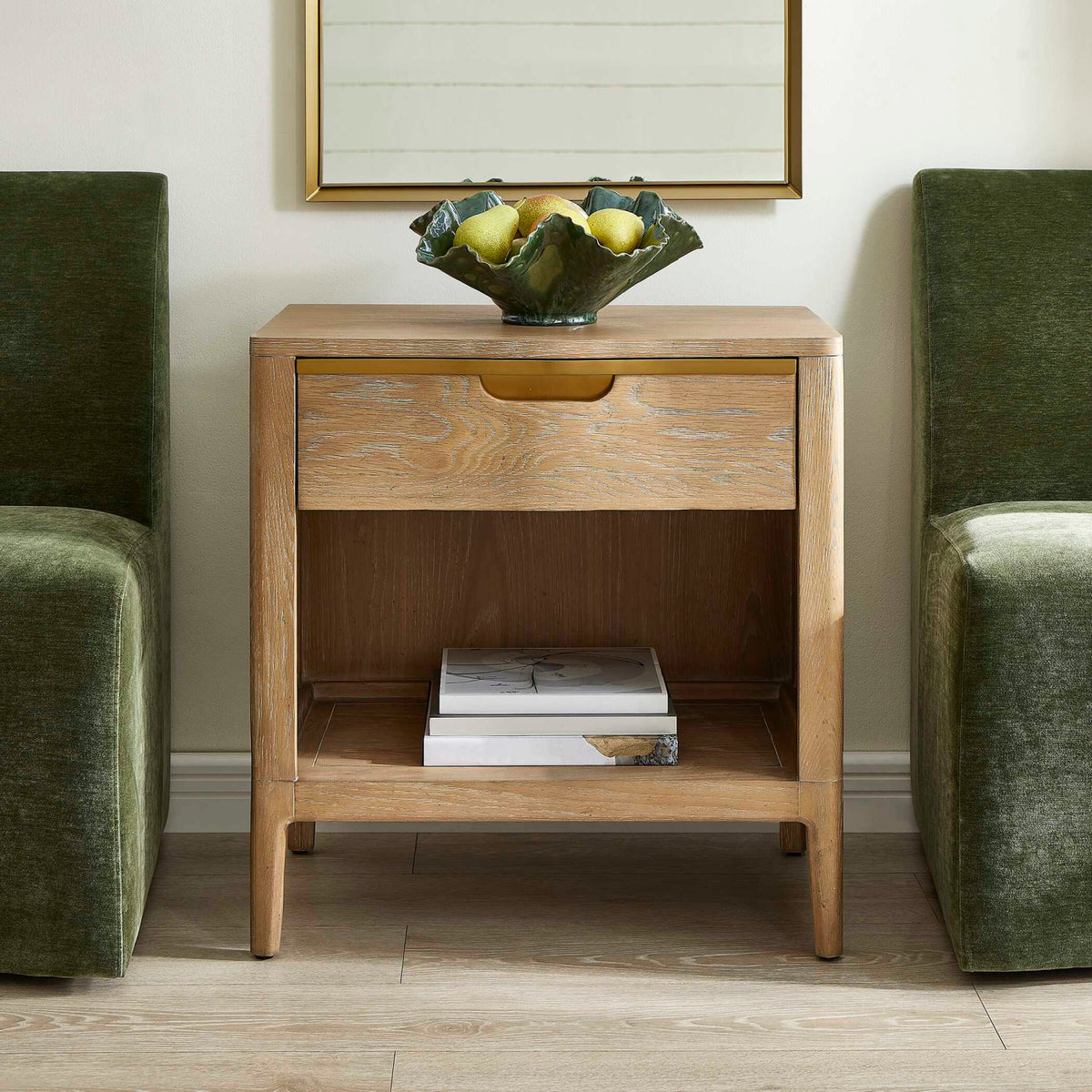 Modern European furniture - Oak 1-Drawer Side Table - www.oroa.com