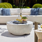 Modern European furniture - Cream Concrete Indoor/Outdoor Coffee Table - www.oroa.com