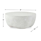 Modern European furniture - Cream Concrete Indoor/Outdoor Coffee Table - www.oroa.com