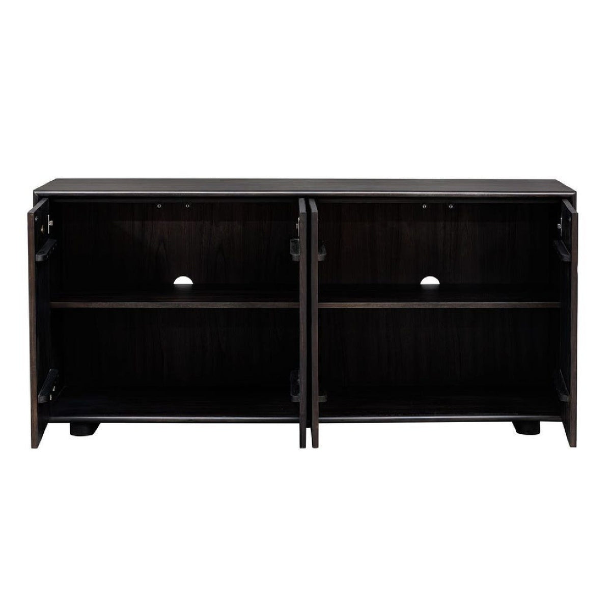 Black Chiseled 4-Door Cabinet by Uttermost Stevenson, alternate view 4