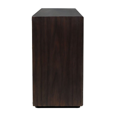 Black Chiseled 4-Door Cabinet by Uttermost Stevenson, alternate view 5