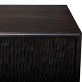 Black Chiseled 4-Door Cabinet by Uttermost Stevenson, alternate view 6