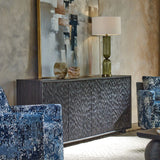 Black Chiseled 4-Door Cabinet by Uttermost Stevenson, alternate view 10