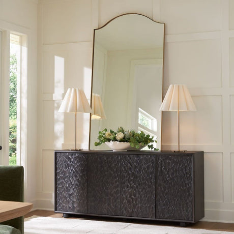 Black Chiseled 4-Door Cabinet by Uttermost Stevenson, alternate view 9