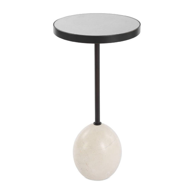 Modern European furniture - Round Mirrored Top Accent Table - www.oroa.com