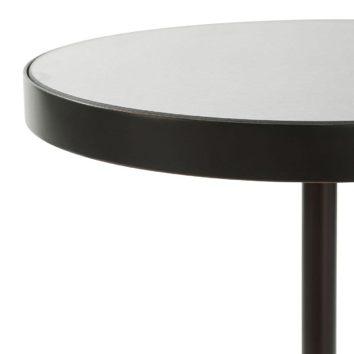 Modern European furniture - Round Mirrored Top Accent Table - www.oroa.com