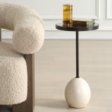 Modern European furniture - Round Mirrored Top Accent Table - www.oroa.com