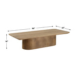 Solid Oak Minimalist Coffee Table by Uttermost Camerlin, alternate view 9