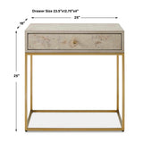 Maple Burl 1-Drawer Side Table by Uttermost Pembrook, alternate view 9