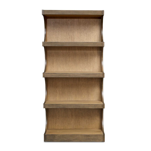Modern European furniture - Arched Mindi Wood Bookshelf - www.oroa.com