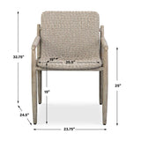 Modern European furniture - Beige Wicker Outdoor Dining Chair - www.oroa.com