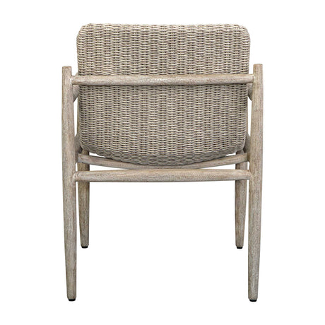 Modern European furniture - Beige Wicker Outdoor Dining Chair - www.oroa.com