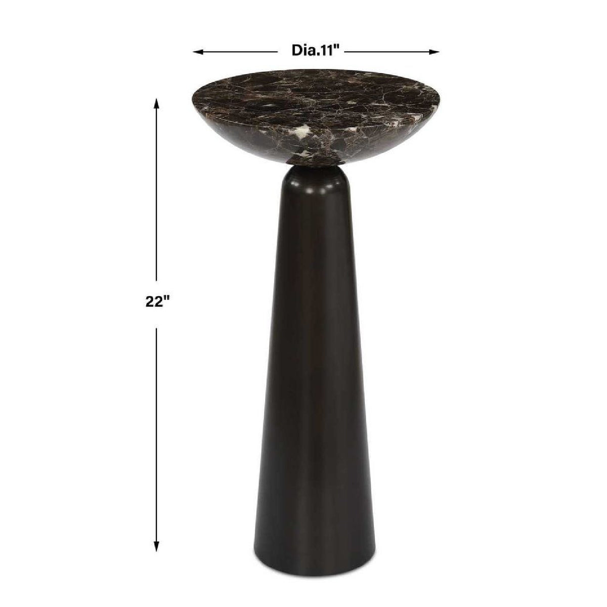 Modern European furniture - Brown Marble Accent Table - www.oroa.com