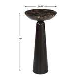 Modern European furniture - Brown Marble Accent Table - www.oroa.com
