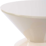 Modern European furniture - High-Gloss Cream Accent Table - www.oroa.com