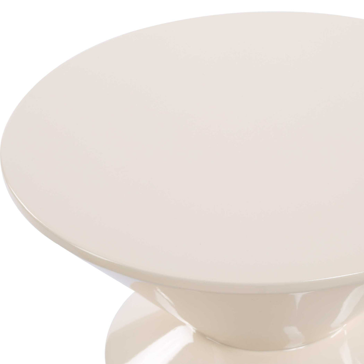 Modern European furniture - High-Gloss Cream Accent Table - www.oroa.com