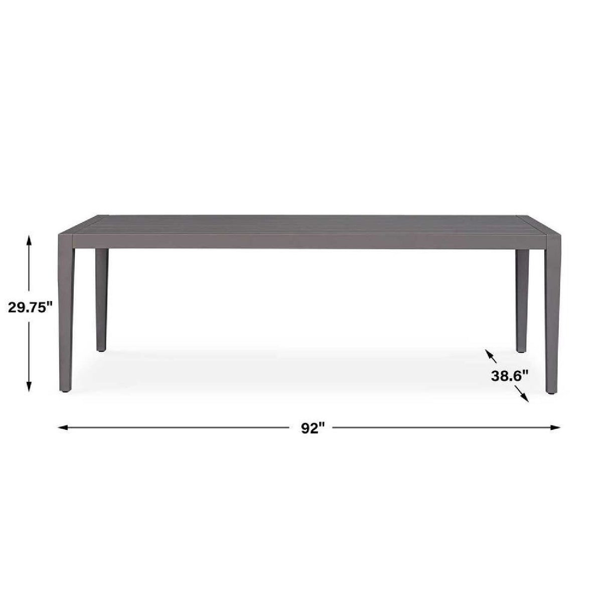 Black Aluminum Indoor/Outdoor Dining Table by Uttermost Polanco, alternate view 7