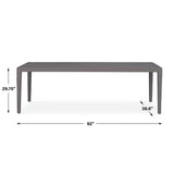 Black Aluminum Indoor/Outdoor Dining Table by Uttermost Polanco, alternate view 7
