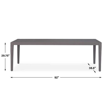 Black Aluminum Indoor/Outdoor Dining Table by Uttermost Polanco, alternate view 7