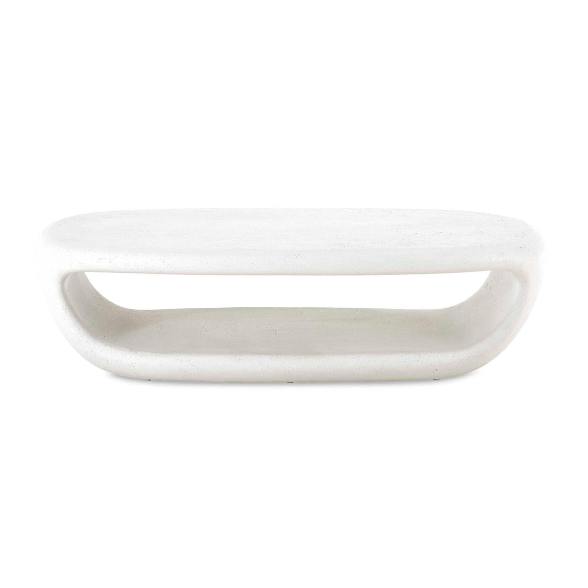 White Concrete Indoor/Outdoor Coffee Table by Uttermost Leyton