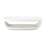 White Concrete Indoor/Outdoor Coffee Table by Uttermost Leyton
