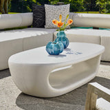 White Concrete Indoor/Outdoor Coffee Table by Uttermost Leyton, alternate view 8