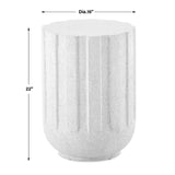 Modern European furniture - White Glass Indoor/Outdoor Accent Table - www.oroa.com