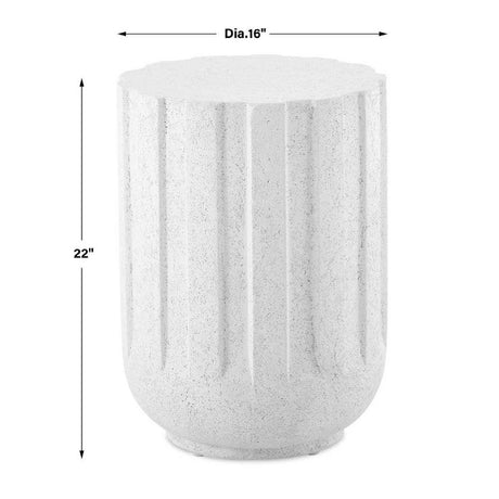 Modern European furniture - White Glass Indoor/Outdoor Accent Table - www.oroa.com