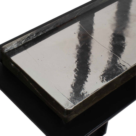Cast Glass Pull-Up Accent Table by Uttermost Soma, alternate view 6