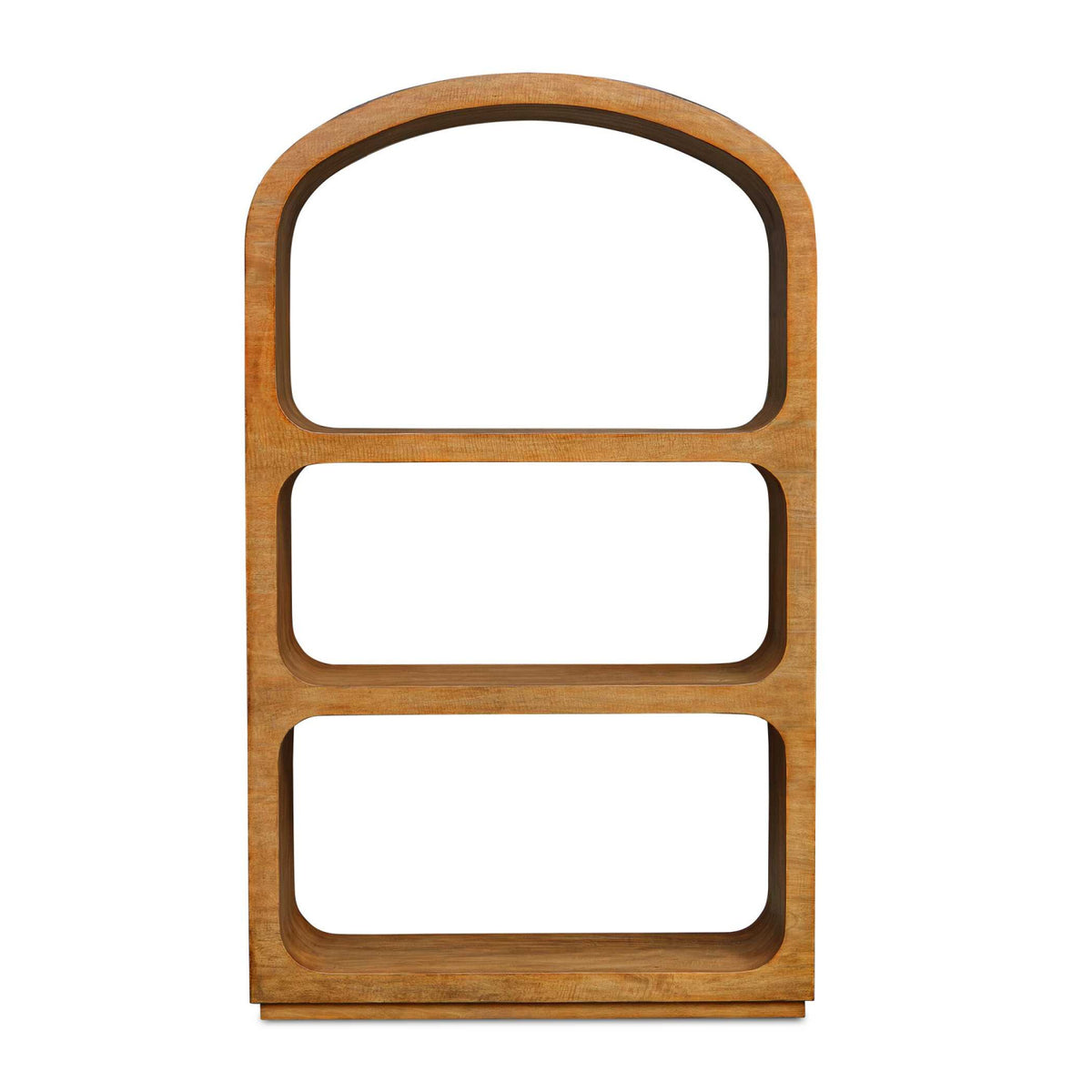 Modern European furniture - Arched Natural Wood Bookcase - www.oroa.com