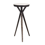 Modern European furniture - Chiseled Bronze Tripod Accent Table - www.oroa.com