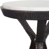 Modern European furniture - Chiseled Bronze Tripod Accent Table - www.oroa.com