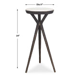 Modern European furniture - Chiseled Bronze Tripod Accent Table - www.oroa.com