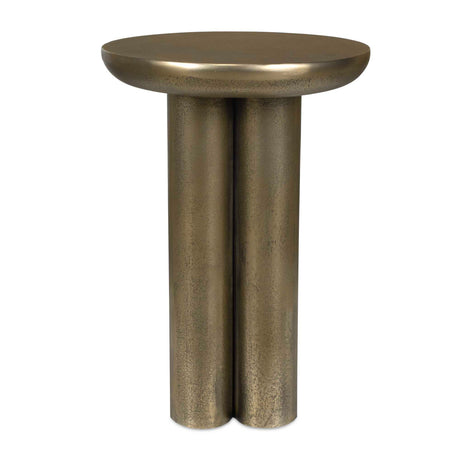 Modern European furniture - Antique Brass Indoor/Outdoor Accent Table - www.oroa.com