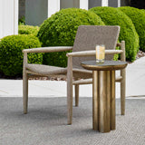 Modern European furniture - Antique Brass Indoor/Outdoor Accent Table - www.oroa.com