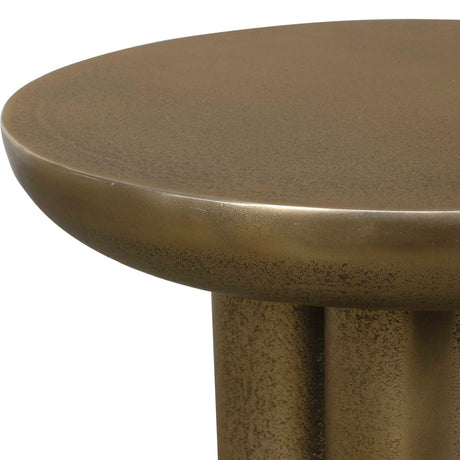 Modern European furniture - Antique Brass Indoor/Outdoor Accent Table - www.oroa.com
