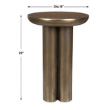 Modern European furniture - Antique Brass Indoor/Outdoor Accent Table - www.oroa.com