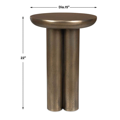 Modern European furniture - Antique Brass Indoor/Outdoor Accent Table - www.oroa.com