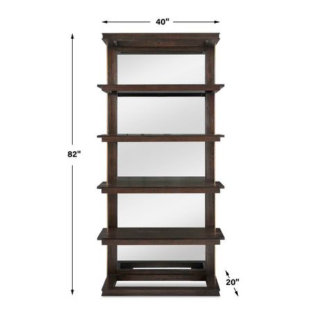 Modern European furniture - Dark Oak Bookshelf - www.oroa.com