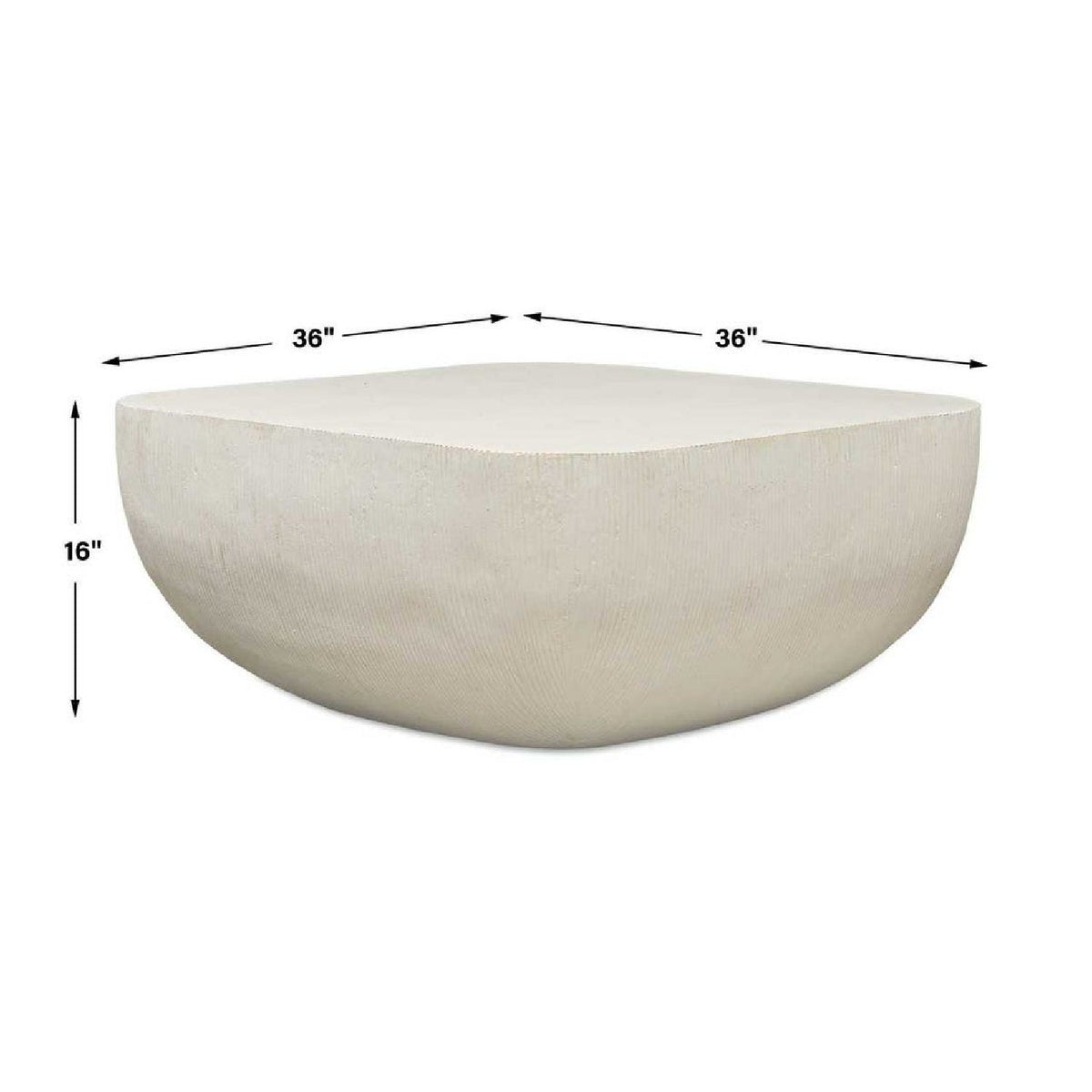 Limestone Finish Indoor/Outdoor Coffee Table by Uttermost Alma, alternate view 6