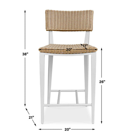 Modern European furniture - Wicker Outdoor Counter Stool - www.oroa.com