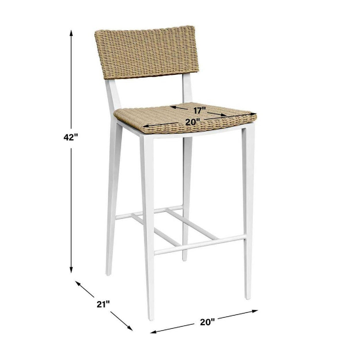 Modern European furniture - Wicker Outdoor Bar Stool - www.oroa.com