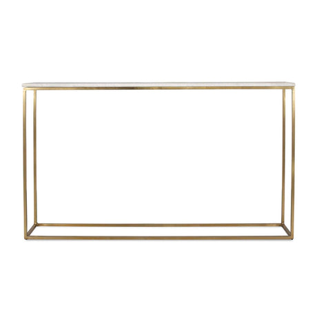White Marble Minimalist Console Table by Uttermost Redmond