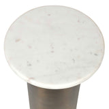 Antique Brass Indoor/Outdoor Marble Side Table by Uttermost Reiss, alternate view 3